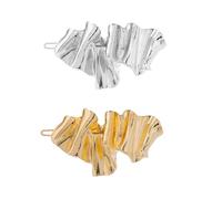 HAMPPLIES 2pezzi Fermagli Metallizzati Irregolari Per Ragazze Accessori Per Capelli Leggeri e Resistenti Clip Adatte Capelli Corti e Lunghi Design Ergonomico Per Uso Quotidiano