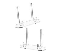 HAMPPLIES 2pezzi Leggio in Acrilico Trasparente Cavalletto Verticale per Esposizione Supporto per Cornice e Piatti Espositore per Album e Utilizzabile Come Portafoto o Supporto per