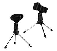 HAMPPLIES 2pezzi Supporto Microfono Tripod Rotante Regolabile Durevole Supporto Stabile Per Streaming e Podcasting Braccio Flessibile Per Microfoni Mano