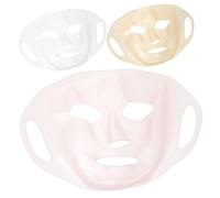 HAMPPLIES 3 pezzi Copertura Maschera Viso Riutilizzabile in Silicone per Donne Elastico e Traspirante da Colori Oro Trasparente Rosa Facile da Indossare e Conservare