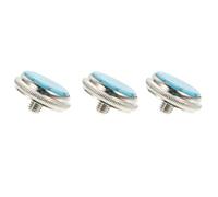 HAMPPLIES 3 Pezzi Fibbie a Pressione per Tromba in Rame Bottone a Pistone Azzurro, Accessori per Strumenti Musicali, Piccola Copertura Pulsanti Leggera e Protettiva, per Banda e Orchestra