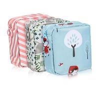 HAMPPLIES 3pezzi Borsa Per Assorbenti Femminili Con Cerniera Di Pouches Eleganti Per Periodo Per Tracolla e Pouch Da Donna Per Make-up e Piccole Cose Privacy Garantita Lavabile e Durevole