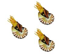 HAMPPLIES 3pezzi Decorazione Acquario Nautilus Simulazione Ornamentale con Conchiglie per Pesci Accessorio per Casa Stile Mediterraneo per Acquari e Progetti Fai Te