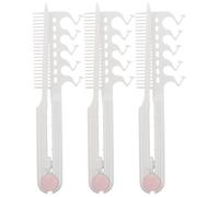 HAMPPLIES 3pezzi Pettine Pieghevole per Piastra Capelli Forma di V Pettine Lisciante Antistatico da Viaggio Resistente al Calore per Styling dei Capelli