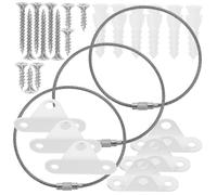 HAMPPLIES 3sets Kit Di Cinghie Antiribaltamento Mobili Con Ancoraggi Da Parete in Acciaio Inossidabile Regolabili e Resistenti Per Sicurezza Ragazzo Ragazza e Protezione Scaffali Armadi e Li