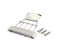 HAMPPLIES 4 corde Ponte Tailpiece Regolabile per Chitarra Jazz Archtop Corde Ricambio in Lega Zinco e Acciaio Resistente con Finitura Cromata Facile da Installare per Musicisti e