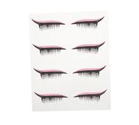 HAMPPLIES 4 paia Adesivi Eyeliner Autoadesivi Strisce Occhi Glitter Rosa Facili da Usare per Quotidiano Allarga Sguardo in Secondi