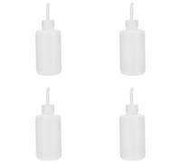 HAMPPLIES 4 pezzi Bottiglie Squeeze per Lavaggio Occhi con Beccuccio Curvo Sicuro e Durevole Strumento Pratico per Saloni di Grafting Eyelash e Pulizia Distillata