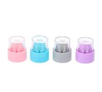 HAMPPLIES 4 pezzi Contenitori per Pulizia Lenti Contatto Manuale Rotanti Custodie Pratiche per Lenti con Blu Rosa e Giallo Design Sicuro ed Ecologico per Uso Quotidiano