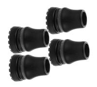 HAMPPLIES 4 Pezzi cuscinetti per le stampelle Accessori per canne pastiglie mancia X con gruccia punta dei piedi della stampella antiscivolo copri piede per bastoncini da trekking pvc Black