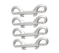 HAMPPLIES 4 Pezzi Gancio Doppia Estremità Pz Clip Heavy Duty Antiruggine con Meccanismo Molla per Uso Versatile per Attività Outdoor e Legature Robuste