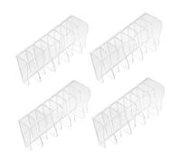 HAMPPLIES 4 pezzi Ombretti Trasparente in Acrilico Trasparenza Organizer Cosmetici Multi Scomparto per Bagno e Supporto Compatto e per Pennelli e Prodotti Make Up