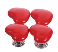 HAMPPLIES 4 pezzi Pulsanti Scarico Wc Forma Cuore Ricambio per Serbatoio Materiale Resistente e Superficie Liscia Facile da Installare per Bagno Decorativo
