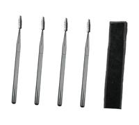 HAMPPLIES 4 pezzi Pz Spazzole per Ciglia e Sopracciglia con Manico in Legno Pennelli Lash Wands Riutilizzabili per e Quotidiano Include Sacchetto Accessori Accessorio per Laminazione e