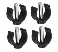 HAMPPLIES 4pezzi Clip Bloccaggio Per Bastone Passeggio Supporto Per Bastone Passeggio Impugnature Ricambio Per Stampelle Accessori Per Deambulatore in Abs e Acciaio