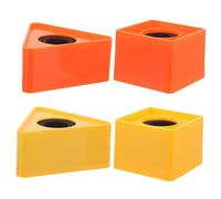 HAMPPLIES 4pezzi Stazioni Microfono Flag Triangolari Interviste e Conferenze Design e Versatile Resistente Per Tv e