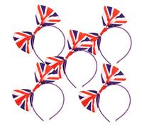 HAMPPLIES 5 pezzi Fasce con e Bandiera Britannica Accessori Party per Design Classico Adatta e Adulti Decorazioni per Feste Tema Gran Bretagna