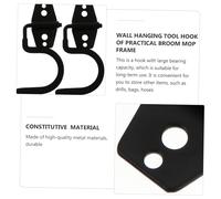 HAMPPLIES 5 pezzi Ganci da Parete in Heavy Duty Porta Attrezzi e Appendiscope Resistenti per Garage Officina e Magazzino Supporto Sicuro per Scope e Utensili Pesanti
