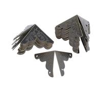 HAMPPLIES 50 Pezzi Angoli in Metallo Vintage Staffe Angolari Decorative Protezioni Angolari Decorative Light Brown