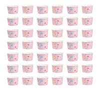 HAMPPLIES 50 pezzi Ciotole Carta Monoporzioni per Gelato e Dessert Vaschette Yogurt Composte Sicure e Spesse per Feste Usa e Getta per Mousse e Insalate