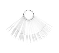 HAMPPLIES 50 pezzi Unghie Fan Shape Palette Trasparente per e Esposizione Nail Art Facile Riordinare in Liscia per Tecniche Incisione e Colorazione