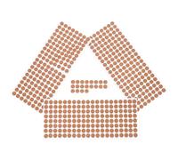 HAMPPLIES 500 Pezzi Tappi in Sughero Autoadesivi Antiscivolo Ammortizzanti per Mobili Protezioni Rotonde per Gambe Sedie Paracolpi per Sportelli Armadio e Isolanti Termici e Smorzatori