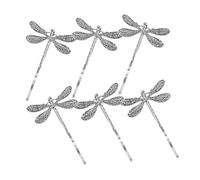 HAMPPLIES 6 pezzi Fermagli Libellula Vintage per da Donna Accessori Leggeri e Resistenti per Quotidiano Matrimoni e Feste Clip Laterali per Frangia e Ribelli