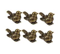 HAMPPLIES 6 Pezzi Statue in Ottone Sparviere Vintage Effetto Anticato Figurine Uccelli in Metallo per Decorazione Casa Camera o Ufficio Sculture Naturali