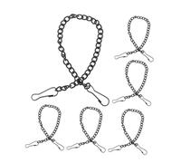 HAMPPLIES 6Pezzi Decorative Nero per Appendere Targhette Poster e pubblicità Ganci per Lampadari e Ventilatori Design e Robusto Zincato