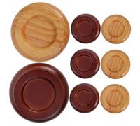 HAMPPLIES 8 Pezzi Set 8 Cuscinetti in Legno Massello per Rotelle Pianoforte Verticale, Tappetino Antiscivolo e Antirumore per Protezione Pavimenti, Piedini Protettivi per Mobili, per Uso