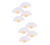 HAMPPLIES 8pezzi Ventagli Pieghevoli Bianchi per e Decorazioni Accessori per Pittura Ragazzo Ragazza Ventaglio per Spettacoli e Feste per Compleanni e Shower