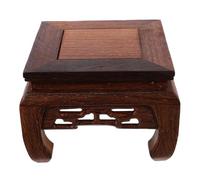 HAMPPLIES Base Espositore Quadrata in Massello per Vaso Bonsai e Teiera Piedistallo Decorativo Resistente e Levigato Supporto per Piante e Oggetti d