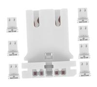 HAMPPLIES Base per Lampadina LED T8 8 Pezzi in PC Resistente, Design Semplice e Robusto, Porta Lampada per Interni e Riutilizzabile, per Faretti