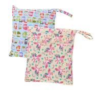 HAMPPLIES Borsa Porta Pannolini e Riutilizzabile, Wetbag per Biancheria e Oggetti Asciutti e Bagnati, Set da 2 Pezzi per Ragazzo Ragazza, per Viaggi, Palestra e Spiaggia