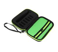 HAMPPLIES Borsa Porta Rasoio in Eva Rigido Contenitore Da Viaggio Tasca in Rete Per Accessori Piccoli Doppia Cerniera Verde