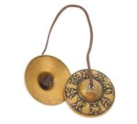 HAMPPLIES Campana Ottone Per Meditazione e Yoga Bellissima Campana Feng Shui Per Rilassamento e Musica Strumento Musicale Decorativo Con Design Artistico e Suono Melodioso