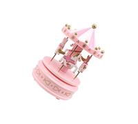 HAMPPLIES Carillon Musicale Forma di Giostra Rosa Decorazione da Scrivania Romantica per Compleanno e Occasioni Speciali Artigianato di Alta qualità per Bambine e Collezionisti