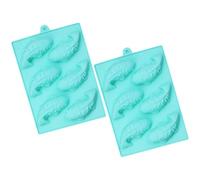 HAMPPLIES Carp Silicone Stampo per Dolci in Silicone, Stampo per Fondente, 2 Pezzi, Facili da Usare e Pulire, per Fare Torte e Ghiaccio Colore Casuale