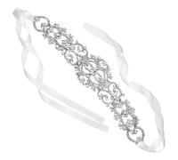 HAMPPLIES Cerchietto Sposa con Accessorio con Nastro per Donne e Testimoni Fascia Nuziale Raffinata per Acconciature Matrimonio