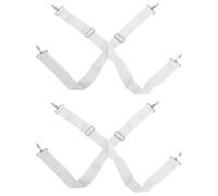 HAMPPLIES Cinghie Incrociate per Tamburo 2 Pezzi in Nylon Bianco Tracolle Regolabili a Doppia Spalla per Grancassa e Rullante Accessori per Batteria e Percussioni da Marcia Trasporto