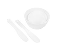 HAMPPLIES Ciotole in Silicone Per Maschere Facciali Diy Kit Professionale Per Miscelazione Viso Con Bastoncini Applicatori Bianco Grande Medio Piccolo Per Cura Olio Per Capelli