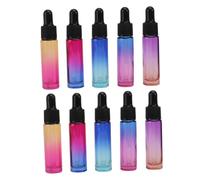 HAMPPLIES Contagocce in Vetro Sfumato 10ml Per Olio Essenziale Set Da 10 Bottiglie Ermetiche Per Cosmetici Da Viaggio e Aromaterapia