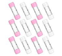 HAMPPLIES Contatto Bianca Custodia in Plastica Rigida Pezzi a 12 da Lenti e Rosa Scomparti Separati e Tazza Profonda, Facile Pulire, per Viaggi e Vacanze