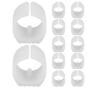 HAMPPLIES Coprigambe per Sedie Antiscivolo in Plastica Bianca, Protezioni per Gambe Mobili e Pavimenti, 12 Pezzi per Ufficio e Sala Pranzo