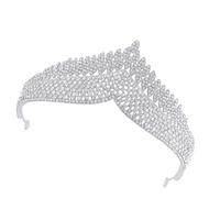 HAMPPLIES Corona da Sposa in Lega Strass Scintillanti, Copricapo Elegante per Matrimonio e Cerimonie, Accessori per Chioma Donna, Adatta alla Maggior Parte delle Persone, Design alla Moda