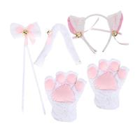 HAMPPLIES Costume Da Gatto Per Cosplay Donna e Collare Vestito Da Gattino Per Feste in Maschera Completo Di Accessori