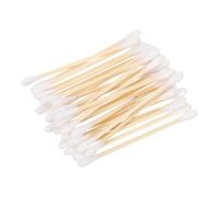 HAMPPLIES Cotton Fioc in Cotone Manico in Legno 30 Pezzi, Bastoncini per Pulizia Orecchie e Trucco, Punta di Precisione per Applicazioni Cosmetiche e Uso Quotidiano, Confezione