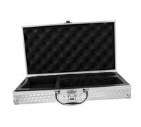 HAMPPLIES Custodia per Microfono Portatile in Lega di Alluminio Spugna Interna, Scatola per Trasporto Microfono e Scheda Audio, Supporto Robusto per Ktv e Applicazione Professionale