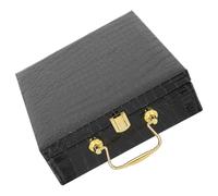 HAMPPLIES Custodia per Sigari Portatile in Legno e Pu Coperchio a Ribalta e Manico, Portasigari da Viaggio Interno Eva 20,5x20,5x7,5 Cm, Contenitore Protettivo per Sigari da Esterno