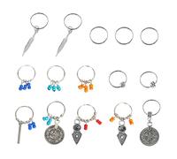 HAMPPLIES Decorazioni per Chioma Dreadlocks 15 Pezzi, Anelli Intrecciati Fai da Te per Trecce e Acconciature, Accessori per Chioma per Feste, Matrimoni e Fotografie, Set Foglia Stile Retrò